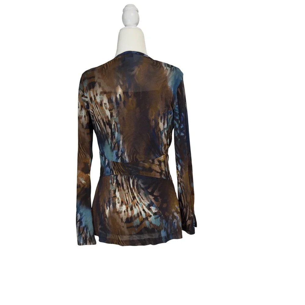 Vintage Y2K Animal Print 2-Piece Tank & Tie-Front‎ Jacket Set Women's Size M